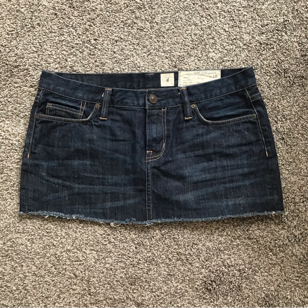 All Saints Dark Wash Mini Skirt UK Size 10, US Size 6